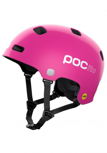Children's cycling helmet POC POCito Crane MIPS Fluorescent Pink